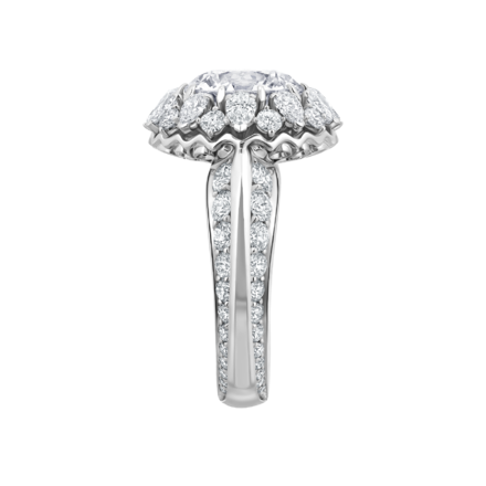 Кольцо с бриллиантами, белое золото 3