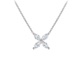 Колье с бриллиантами, белое золото