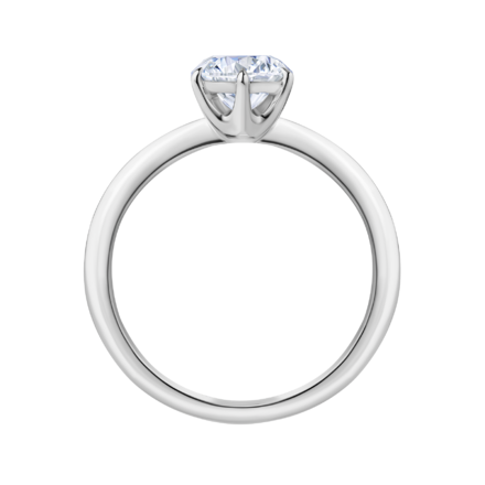 Кольцо с бриллиантом, белое золото 2