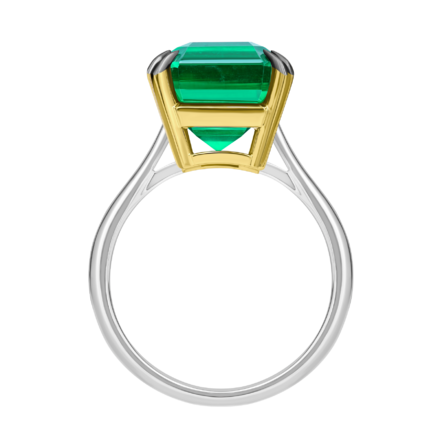 Кольцо с изумрудом, белое золото 3