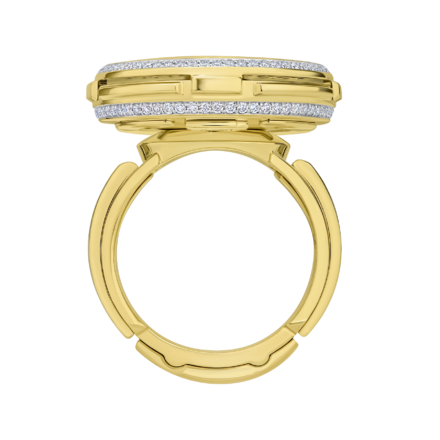 Кольцо с рубинами и бриллиантами, желтое золото 3