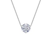 Колье с бриллиантом, белое золото