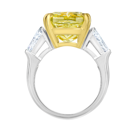 Кольцо с бриллиантами, белое и желтое золото 3