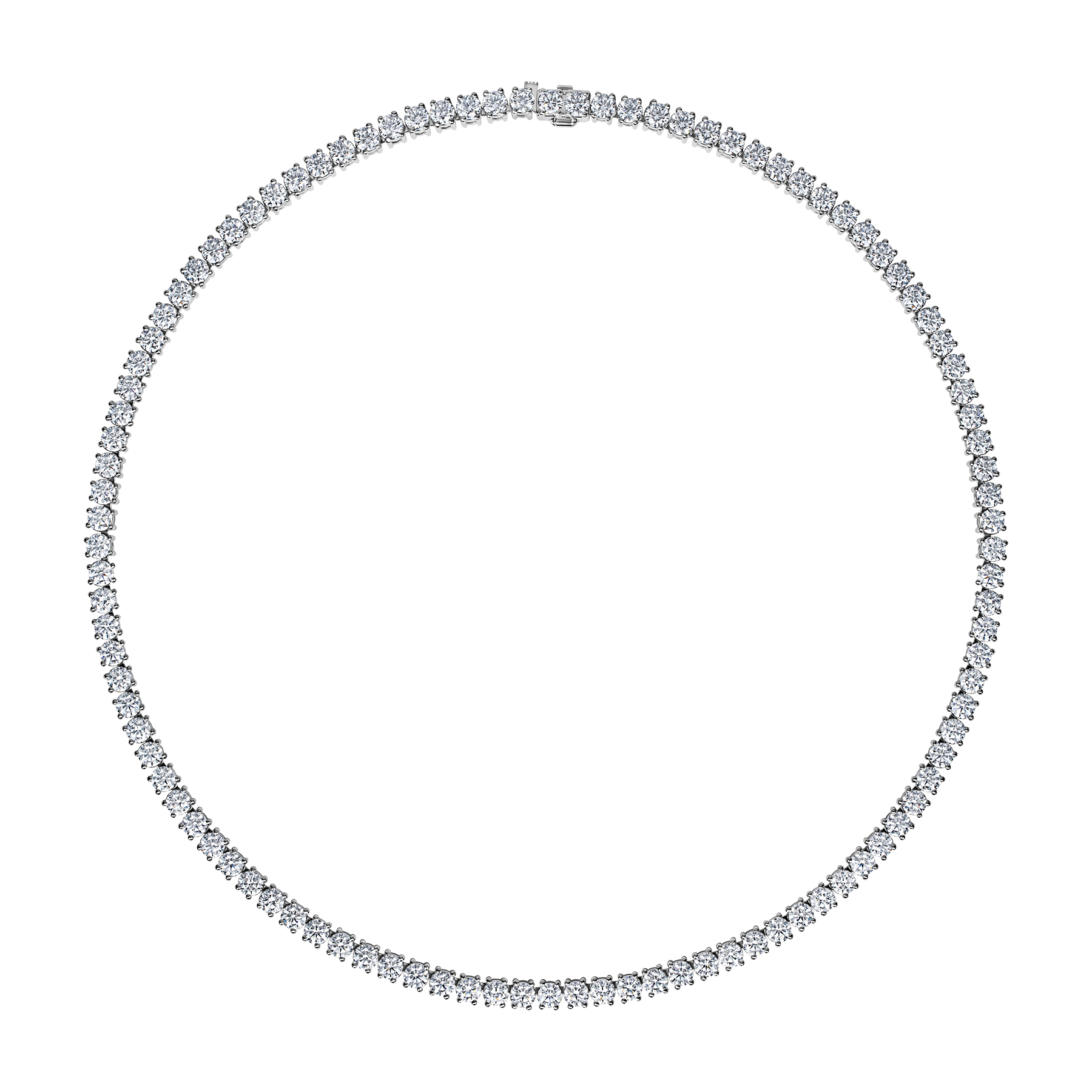 Колье с бриллиантами, белое золото