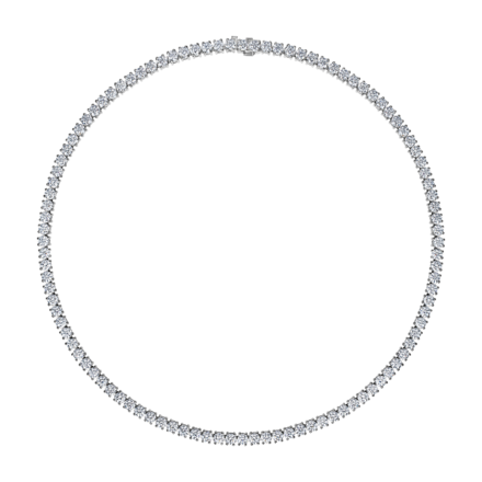 Колье с бриллиантами, белое золото 2