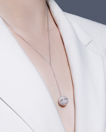 Колье с бриллиантами, белое золото 2