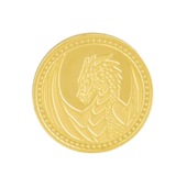 Драгоценная монета, желтое золото