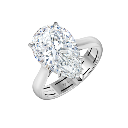 Помолвочное кольцо с бриллиантом, белое золото