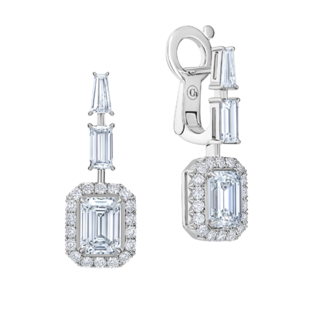 Серьги с бриллиантами, белое золото