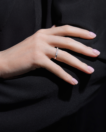 Кольцо с бриллиантами, белое золото 2