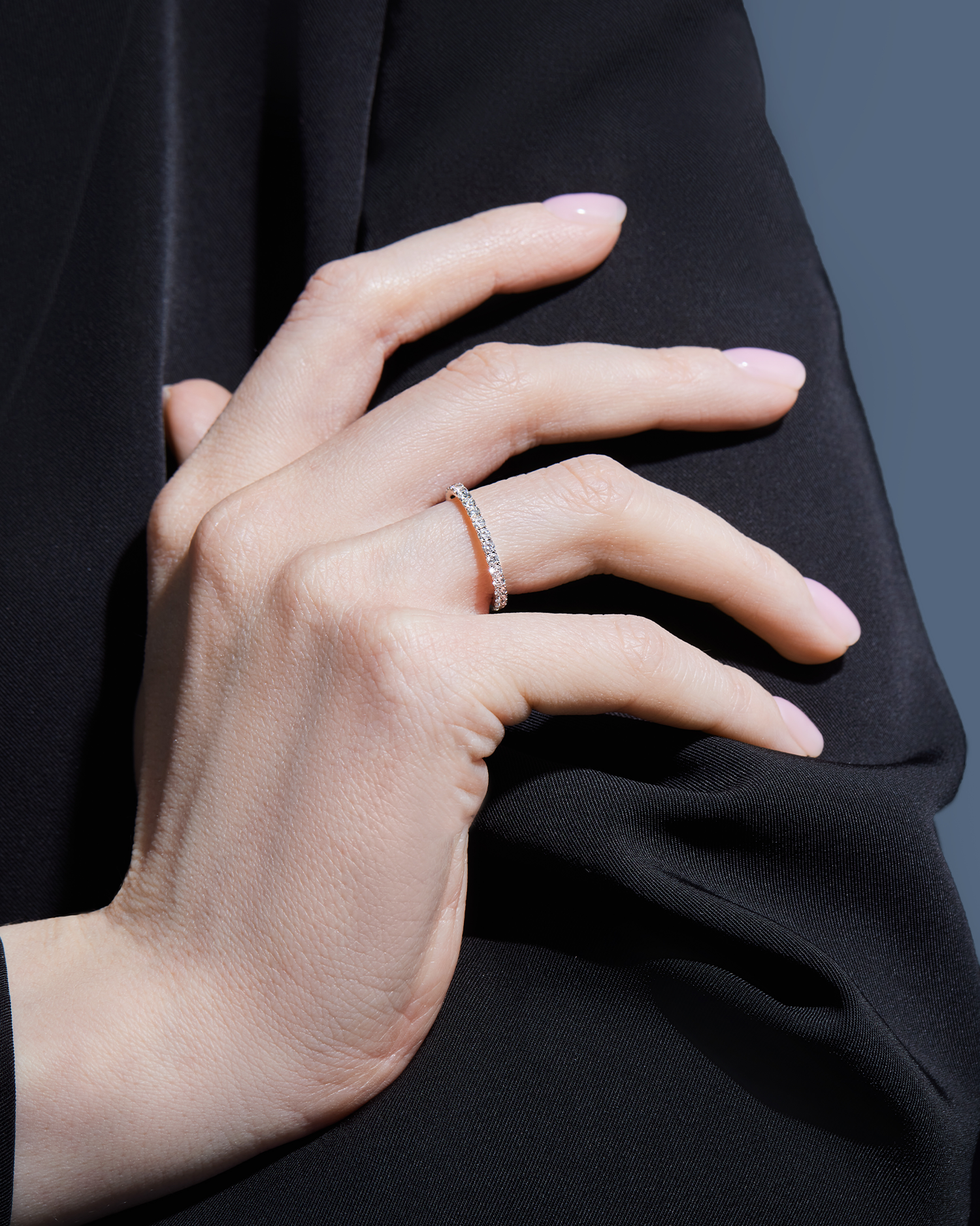 Кольцо с бриллиантами, белое золото