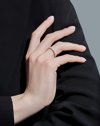 Кольцо с бриллиантами, белое золото 2