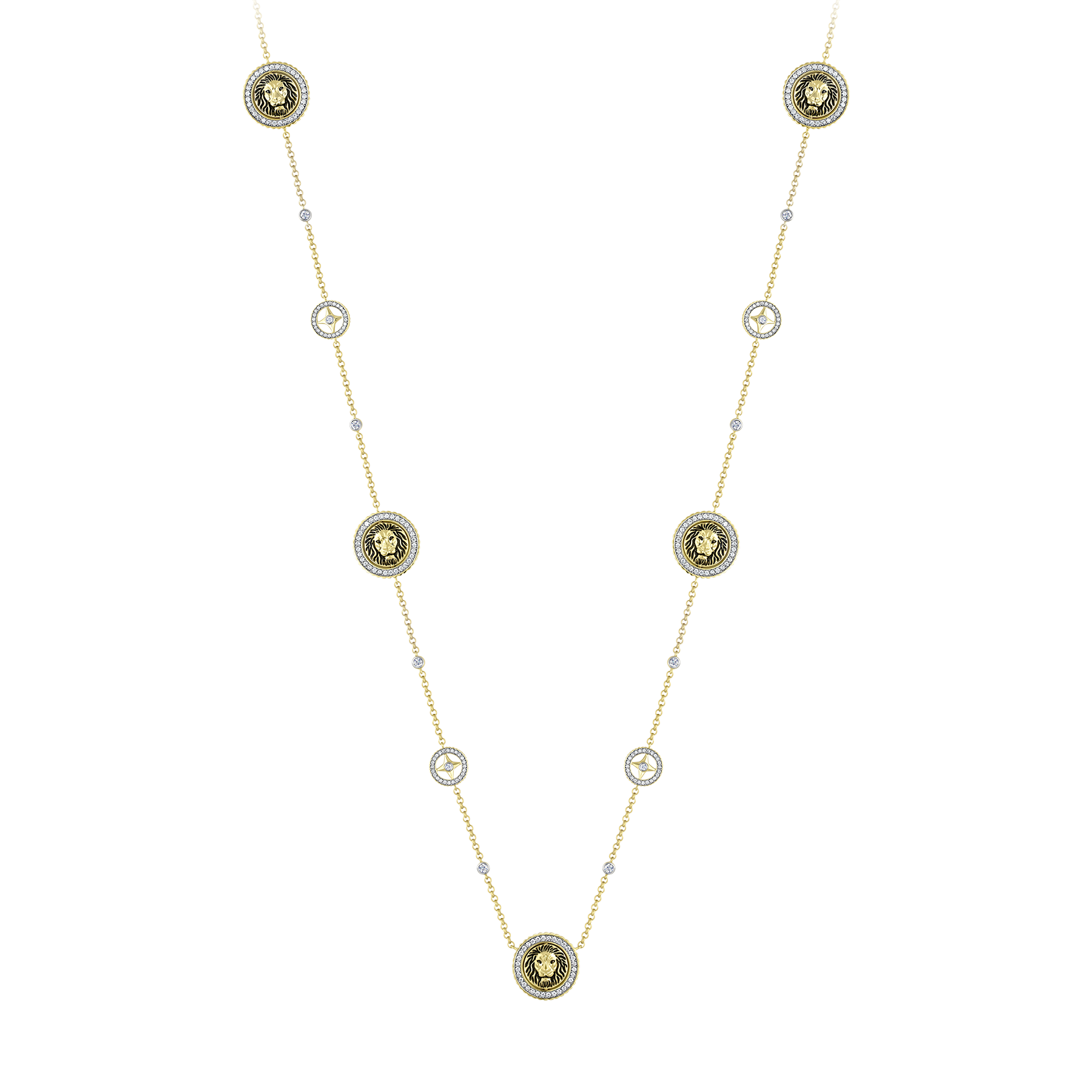 Колье с бриллиантами, желтое золото, н.керамика