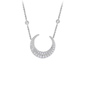 Колье с бриллиантами, белое золото