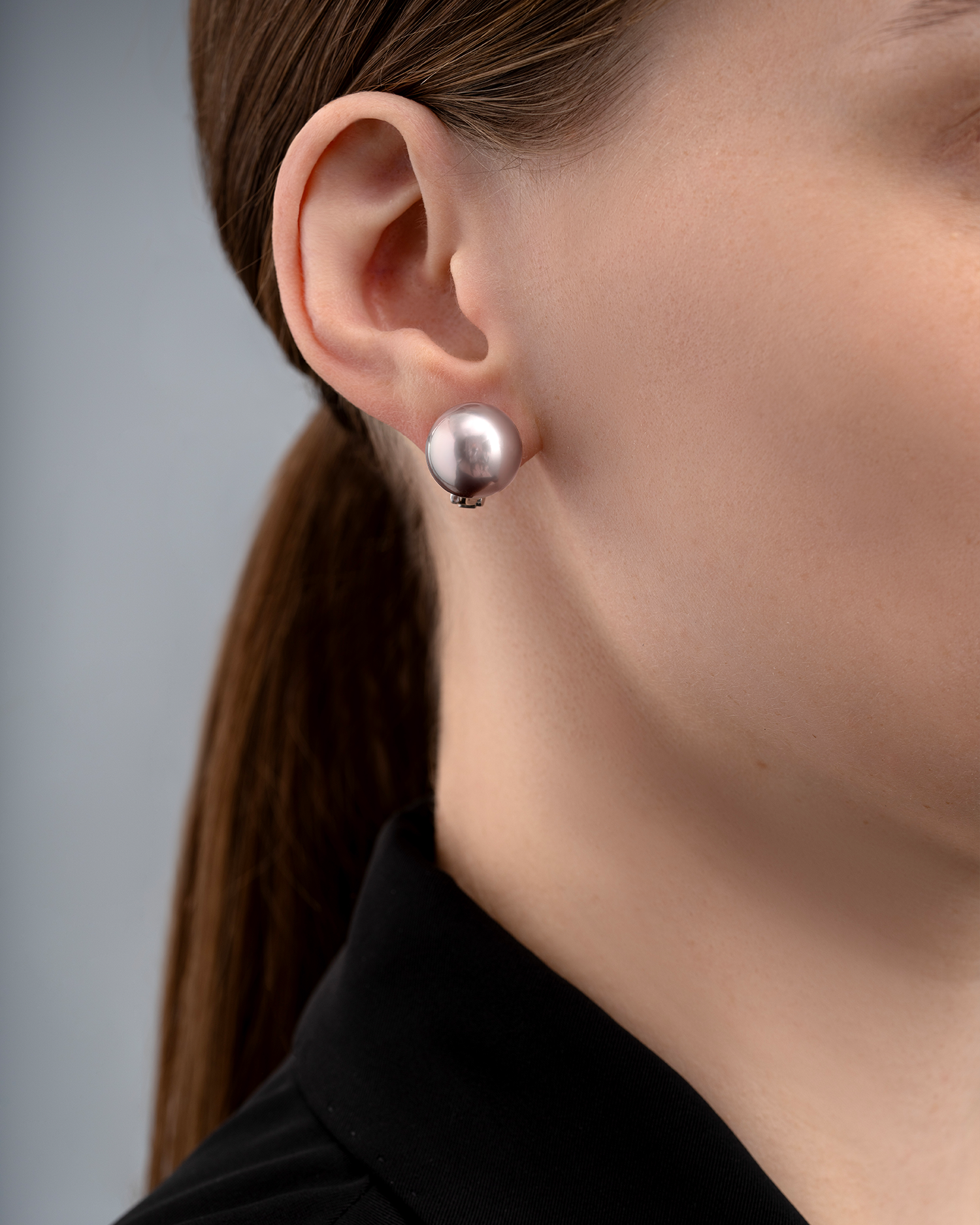 Серьги с жемчугом, белое золото