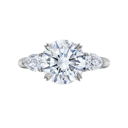 Кольцо с бриллиантами, белое золото 2