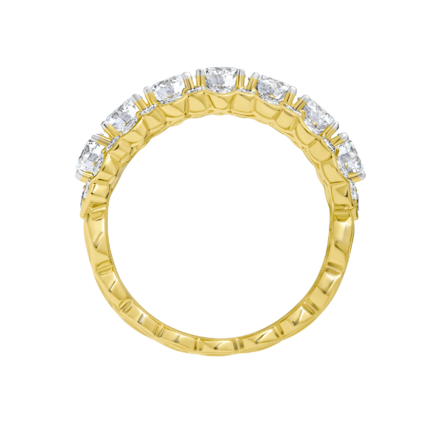 Кольцо с бриллиантами, желтое золото 3