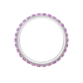 Кольцо с розовыми сапфирами, белое золото