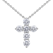 Колье с бриллиантами, белое золото