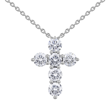 Колье с бриллиантами, белое золото