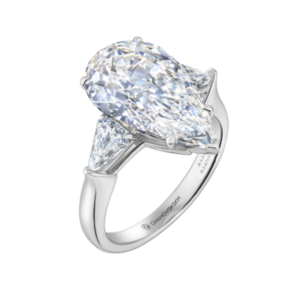 Помолвочное кольцо с бриллиантами, белое золото