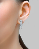 Серьги с бриллиантами, белое золото