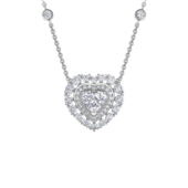 Колье с бриллиантами, белое золото