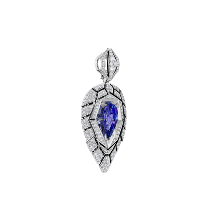 Подвес с танзанитом и бриллиантами, белое золото 2