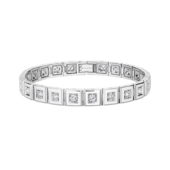 Браслет с бриллиантами, белое золото, н.керамика