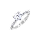 Кольцо с бриллиантами, белое золото