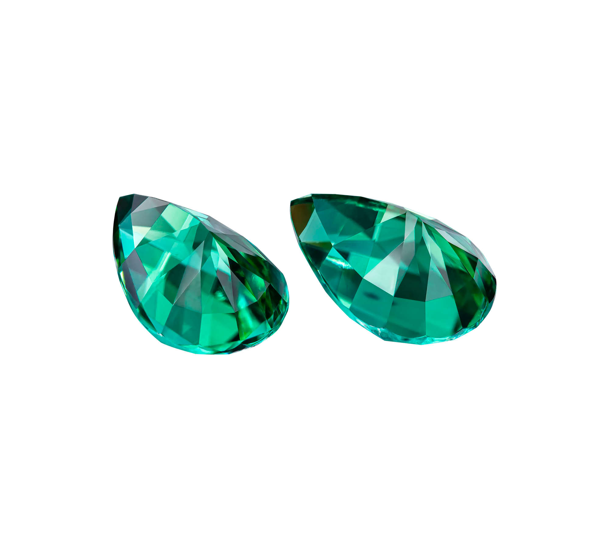 Сет из турмалинов Lagoon груша 7,70ct и 6,48ct