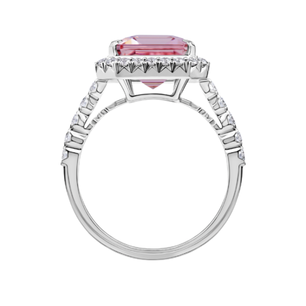 Кольцо с морганитом и бриллиантами, белое золото 3