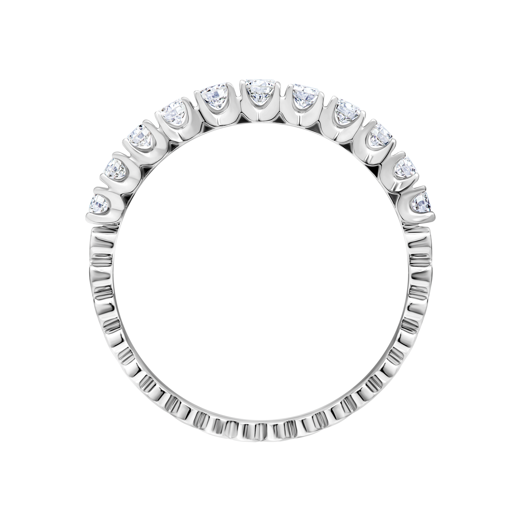 Кольцо с бриллиантами, белое золото