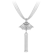 Подвес с бриллиантами и рубинами, белое золото