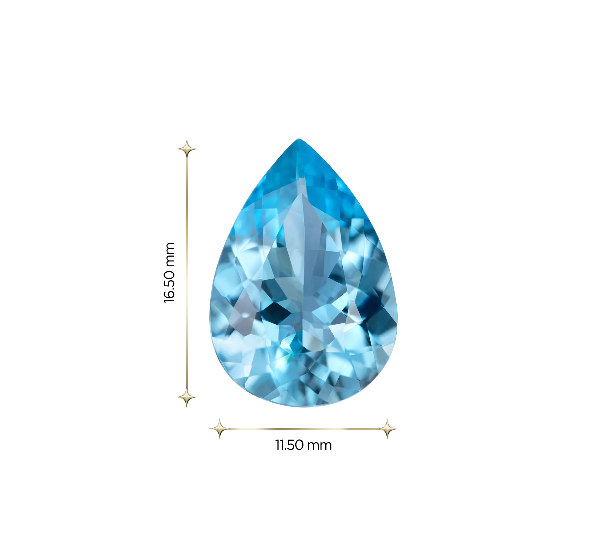 Аквамарин, Груша, 6,11ct