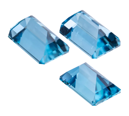 Сет из трех аквамаринов, Изумрудная, 2 шт. 16,61 ct/ 1 шт. 11,11 ct 2