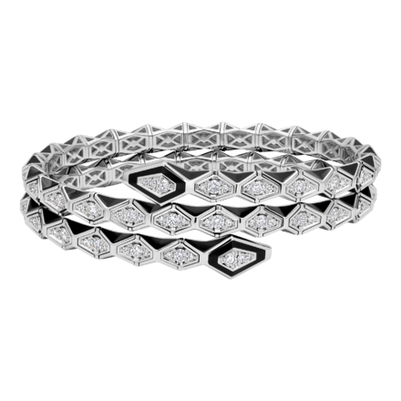 Браслет с бриллиантами, белое золото