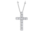 Колье с бриллиантами, белое золото