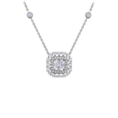 Колье с бриллиантами, белое золото