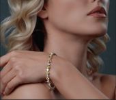 Браслет с бриллиантами, белое золото