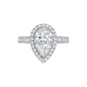 Кольцо с бриллиантами, белое золото