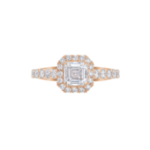 Кольцо с бриллиантами, розовое золото