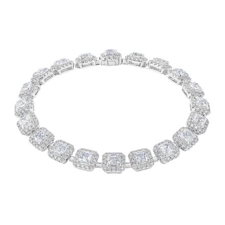 Браслет с бриллиантами, белое золото