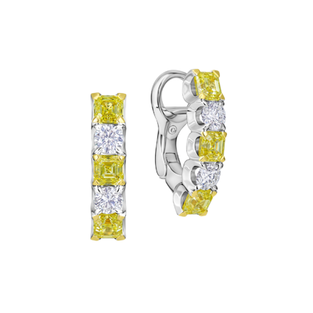 Серьги с бриллиантами, белое золото