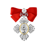 Брошь с бриллиантами, белое золото