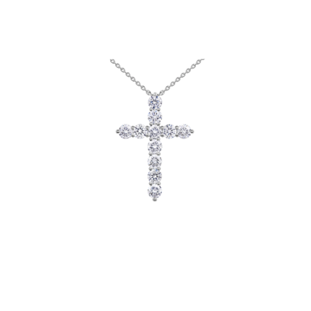 Колье с бриллиантами, белое золото