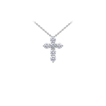 Колье с бриллиантами, белое золото