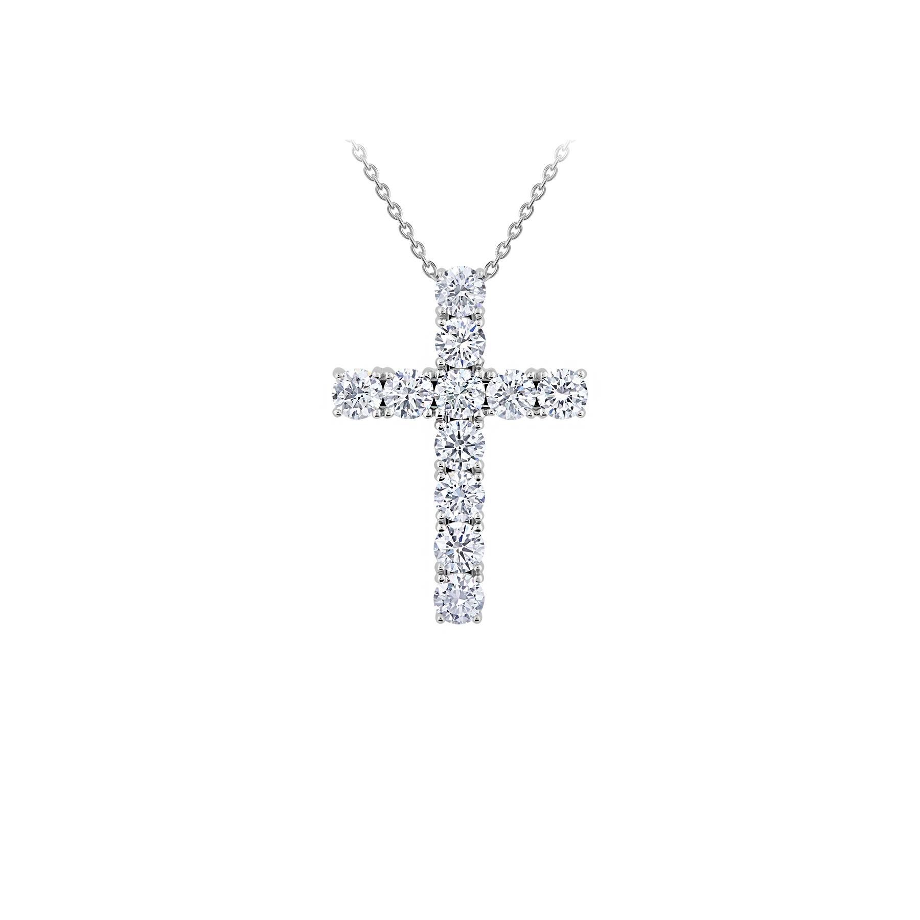 Колье с бриллиантами, белое золото