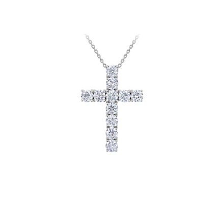 Колье с бриллиантами, белое золото