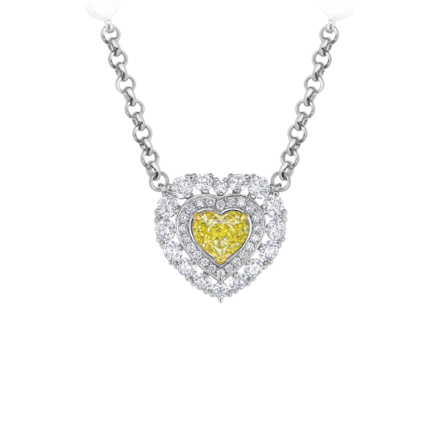 Колье с бриллиантами, белое золото